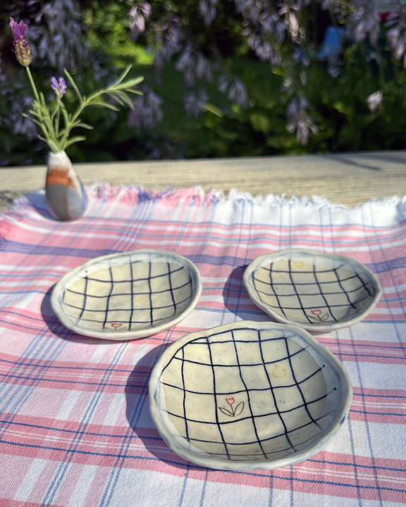 Mini Hand-Built Plates in Cream