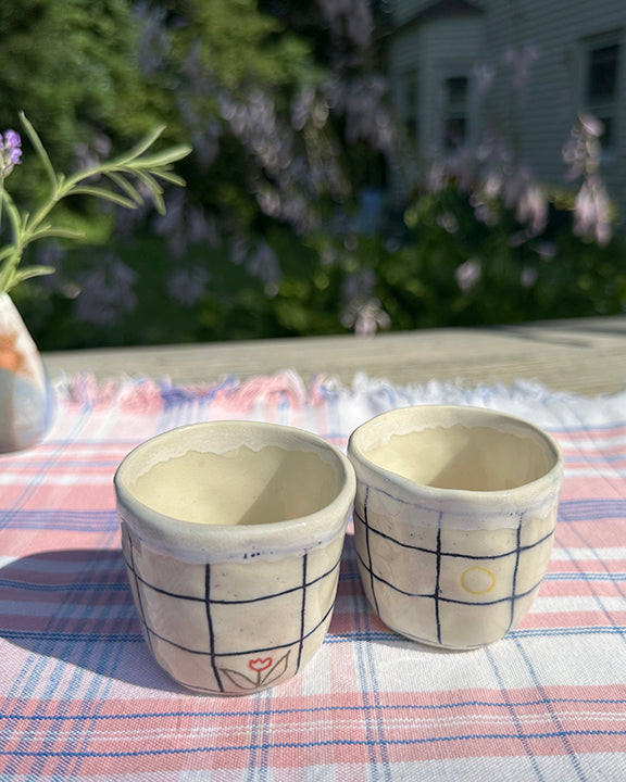 Hand-Built Sippers in Cream