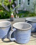 Load image into Gallery viewer, Mini Espresso Mugs in Speckled Blue Wash
