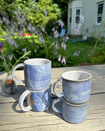 Load image into Gallery viewer, Mini Espresso Mugs in Speckled Blue Wash
