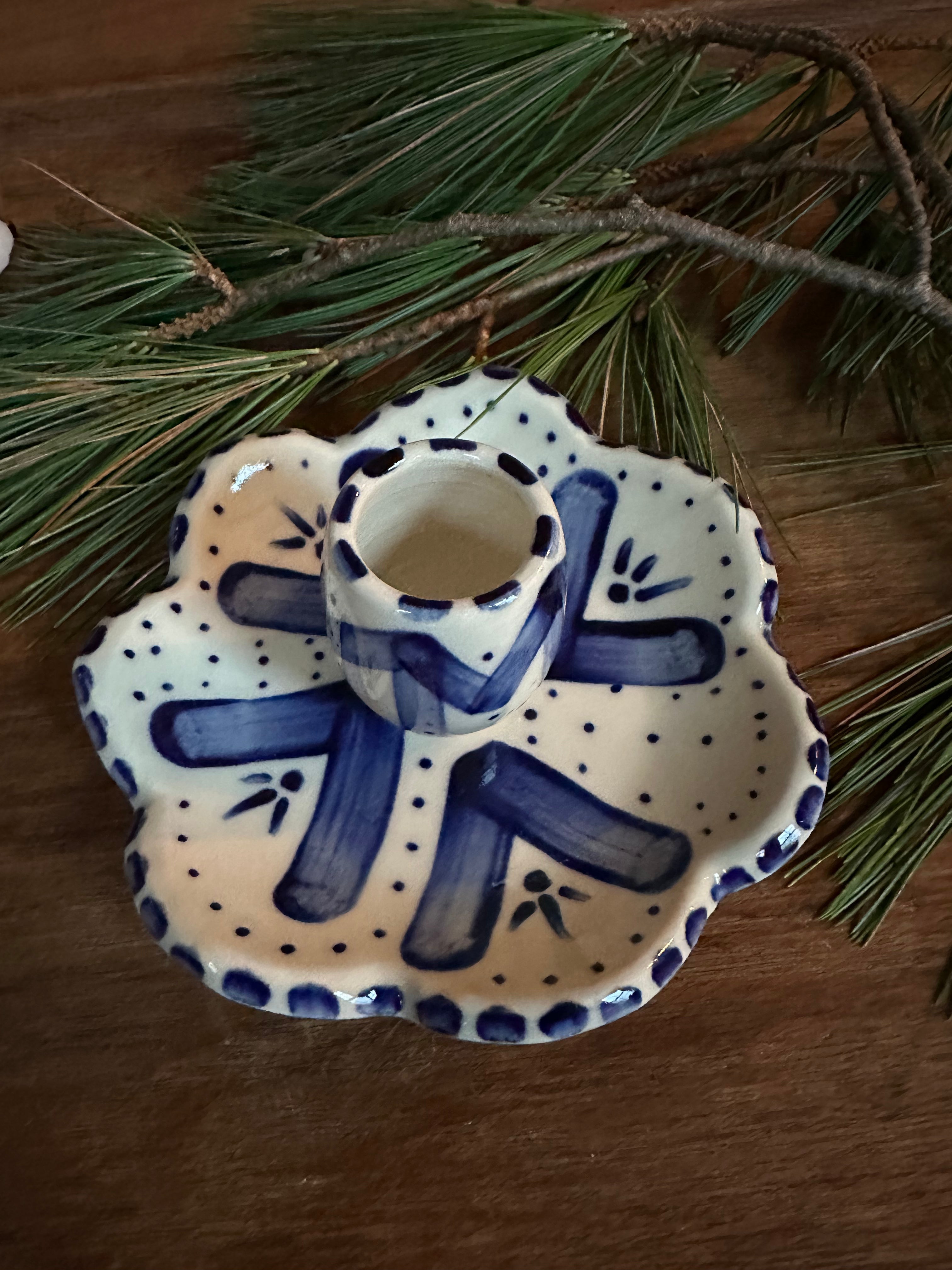 Fluted Blomma Candle Holder in Fantasier No. 1