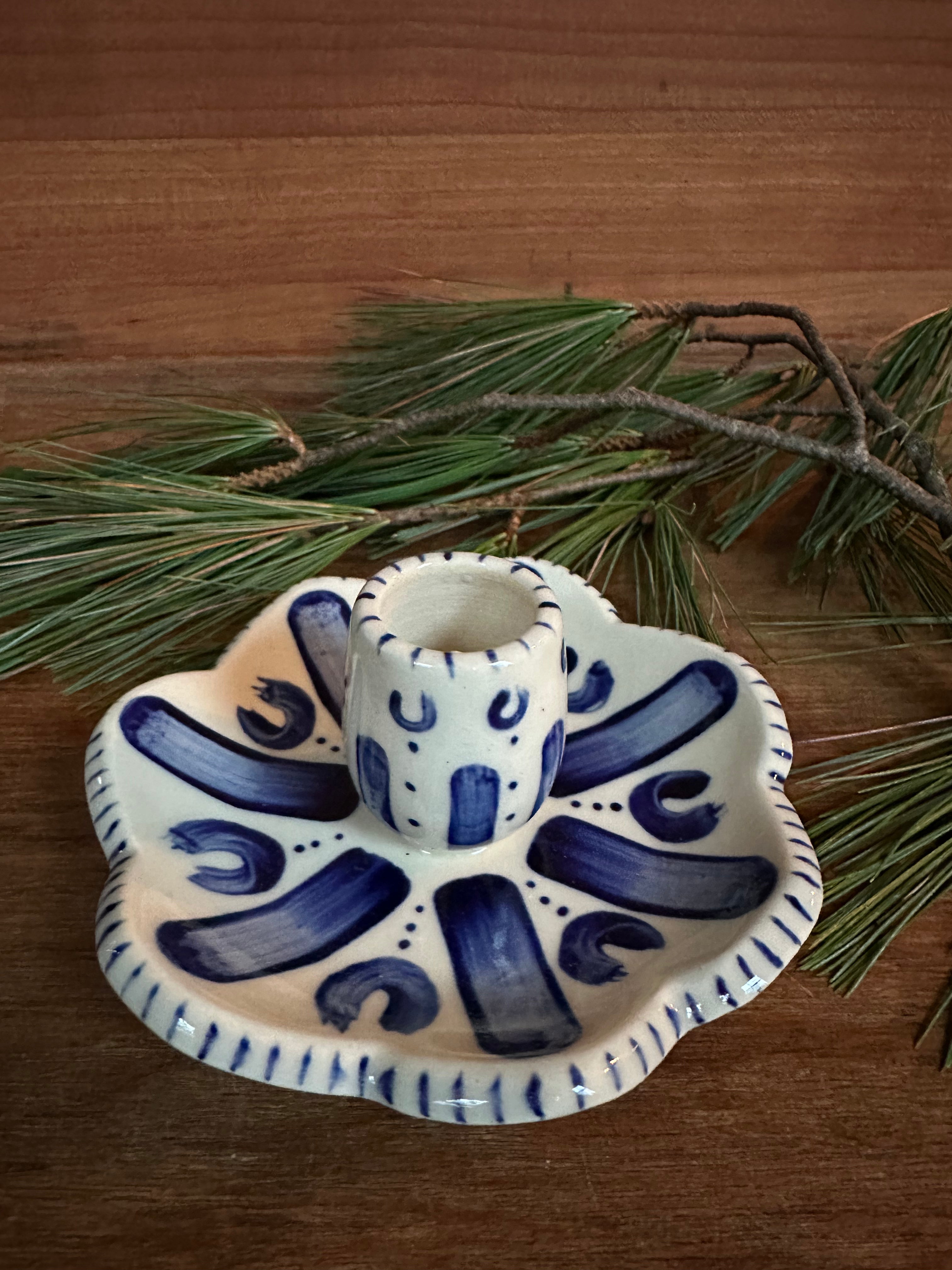 Fluted Blomma Candle Holder in Fantasier No. 2