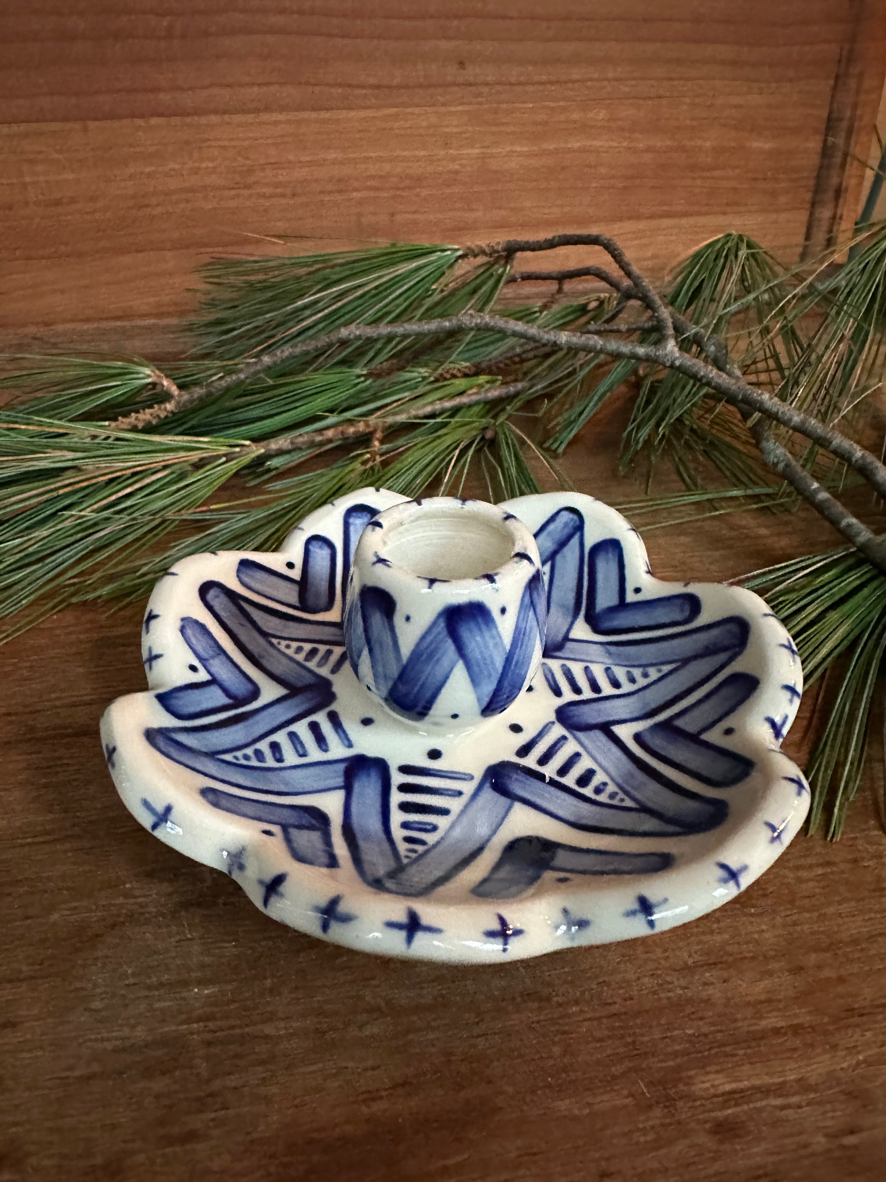 Fluted Blomma Candle Holder in Fantasier No. 3