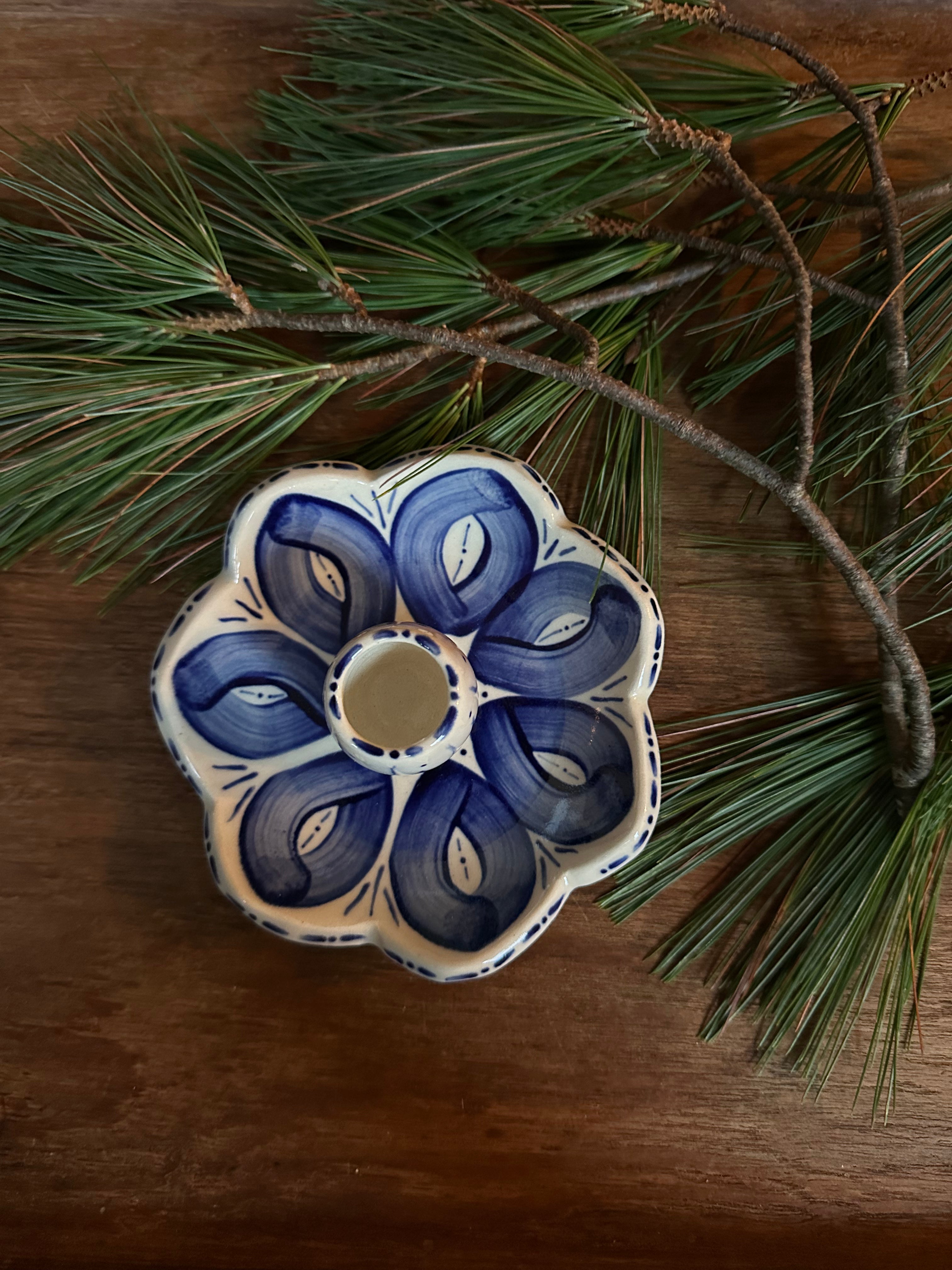 Fluted Blomma Candle Holder in Fantasier No. 4