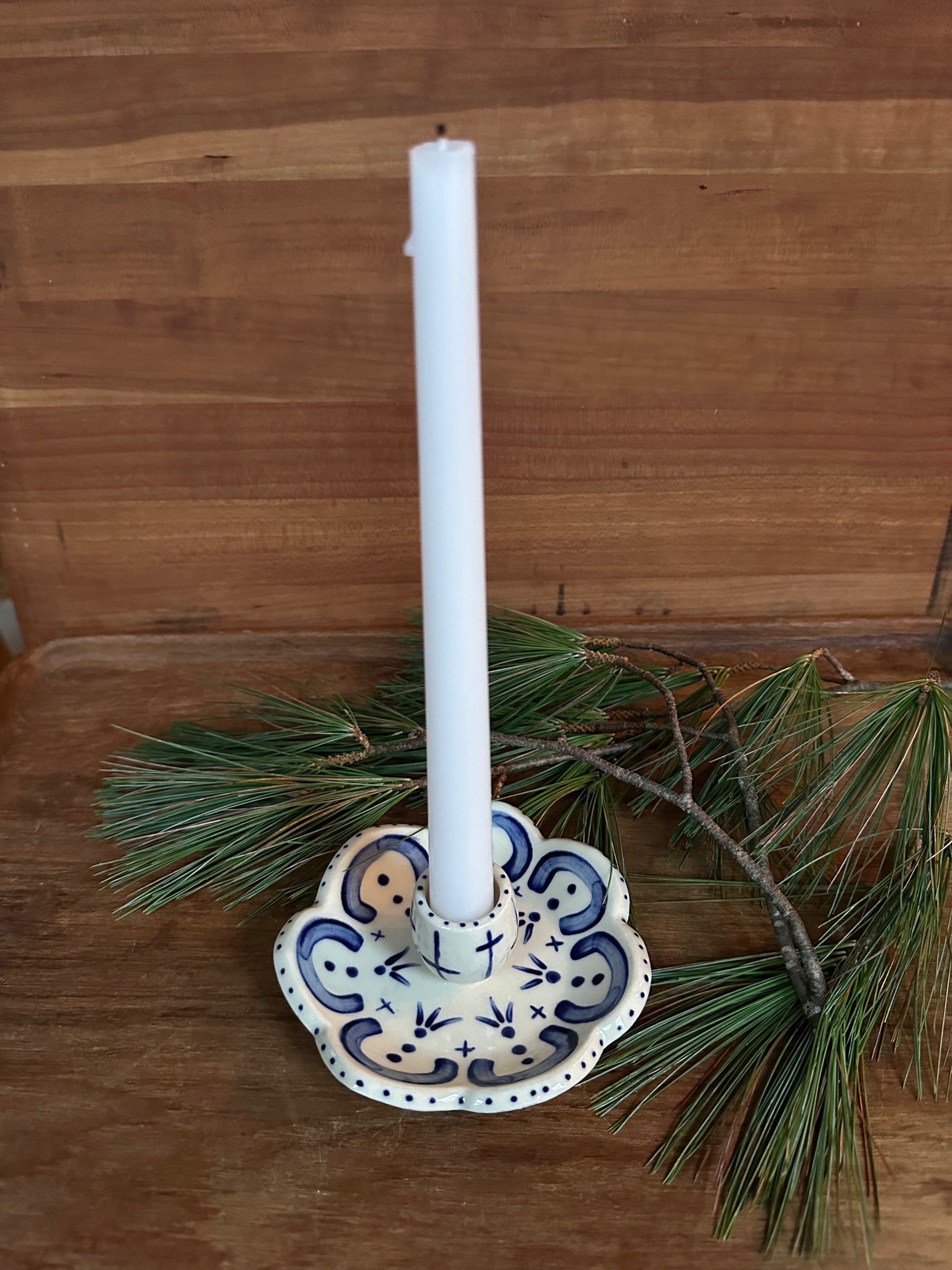 Fluted Blomma Candle Holder in Fantasier No. 5